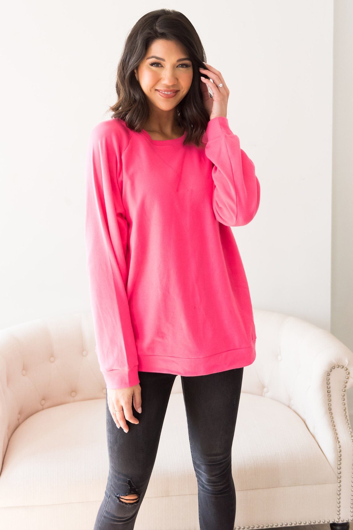 Casual Chilling Modest Crewneck Modest Dresses vendor-unknown 