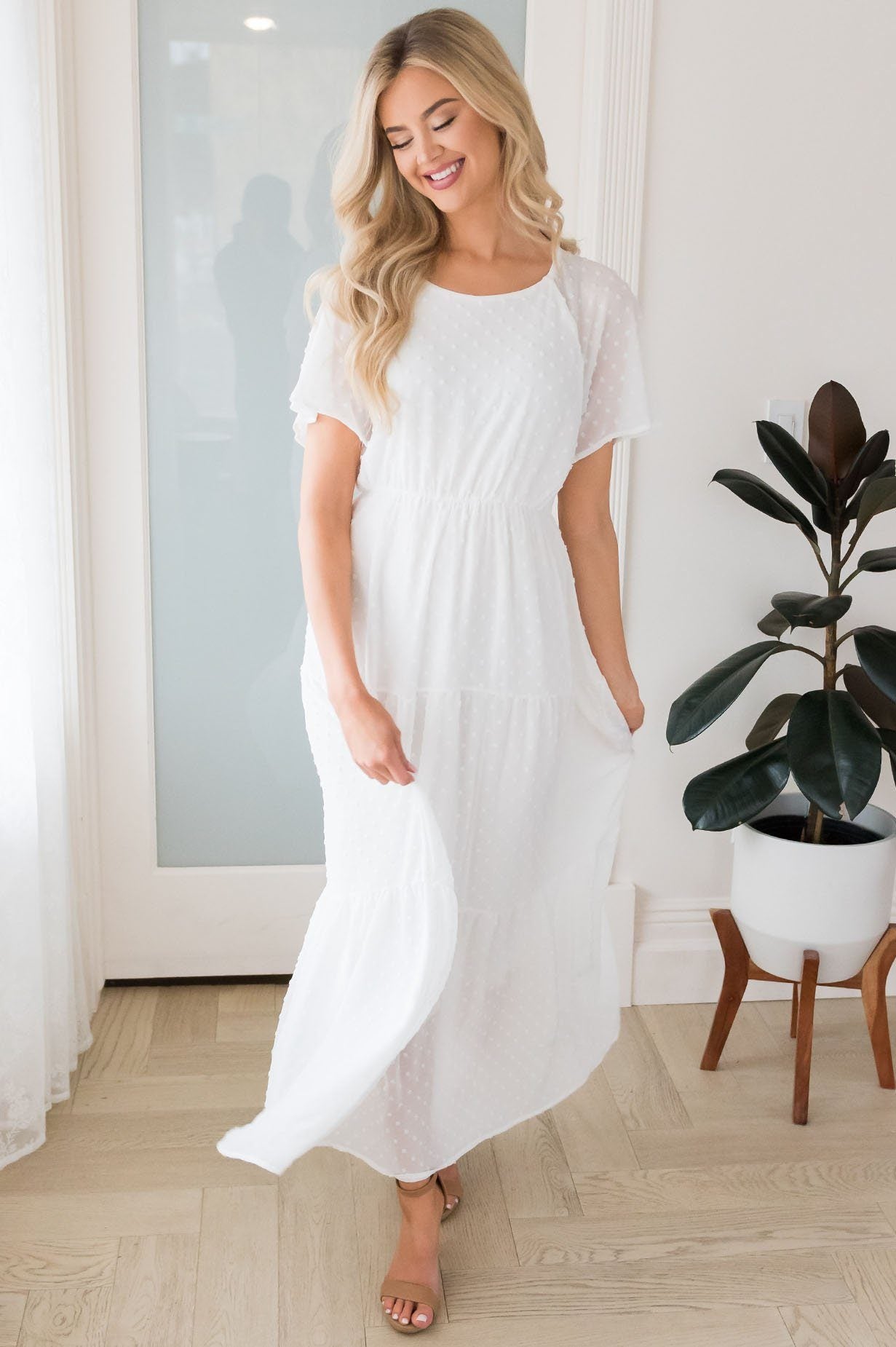 The Haliegh Swiss Dot Modest Dresses vendor-unknown 