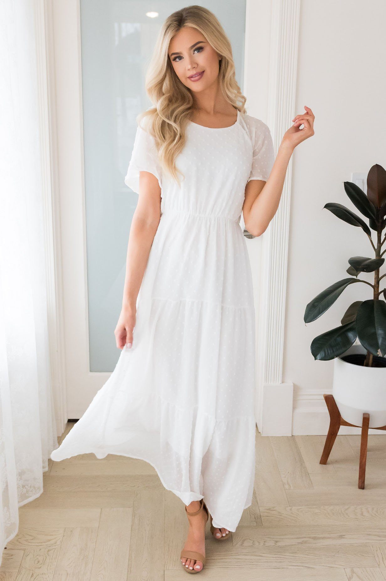 The Haliegh Swiss Dot Modest Dresses vendor-unknown 