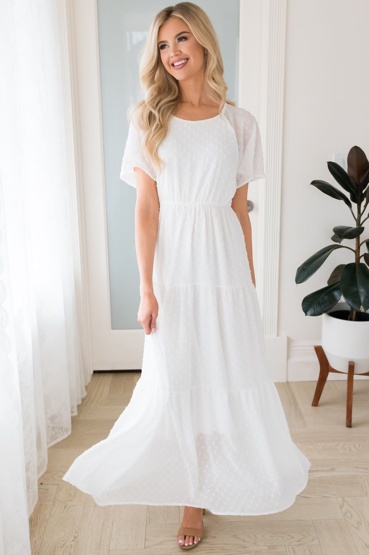 The Haliegh Swiss Dot Modest Dresses vendor-unknown 