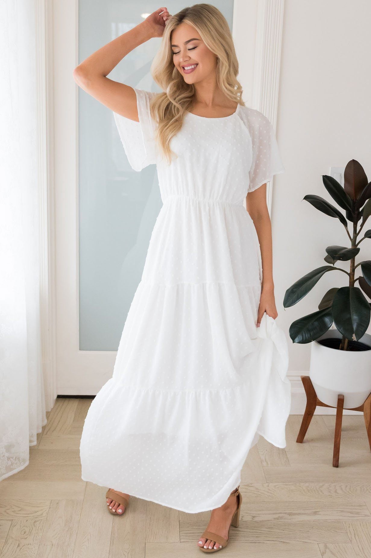 The Haliegh Swiss Dot Modest Dresses vendor-unknown 