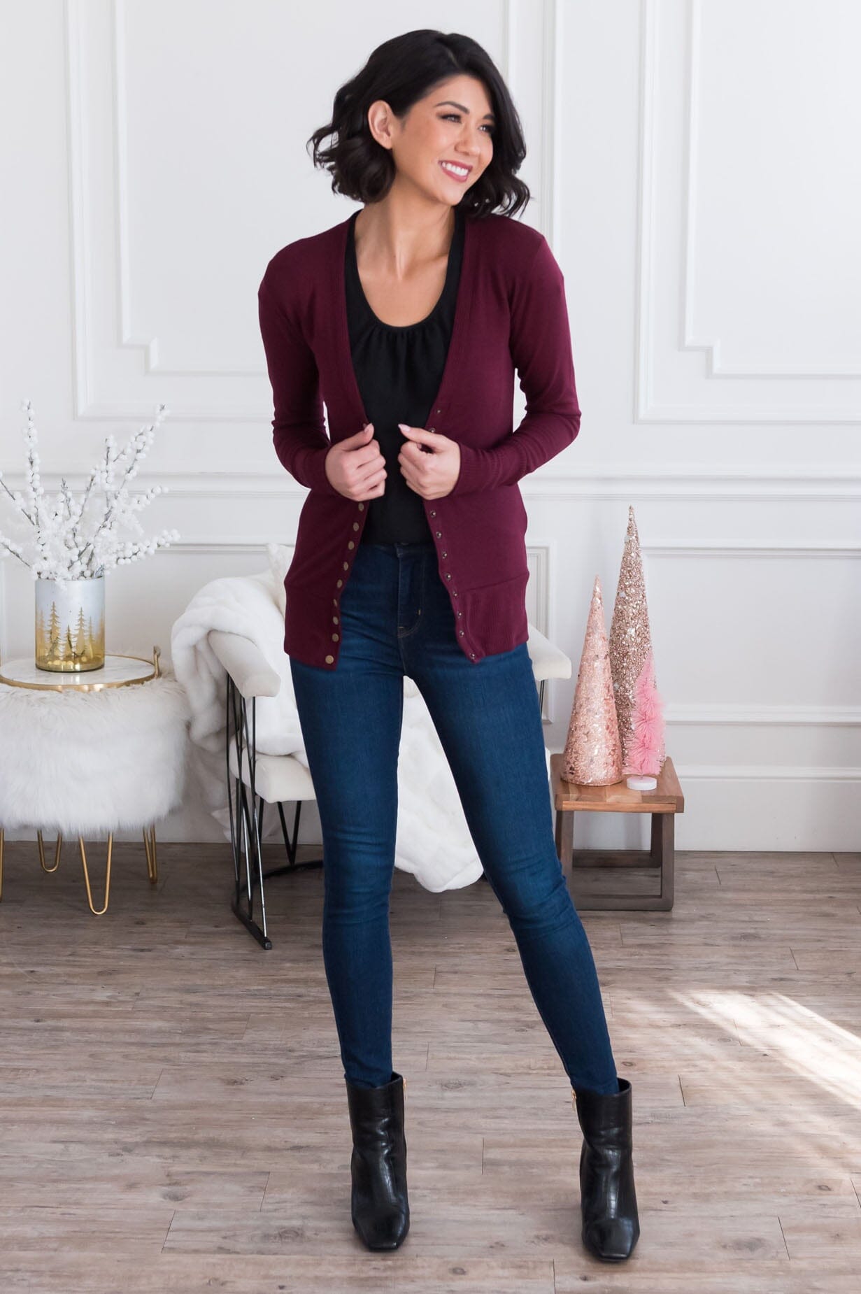 Free Soul Modest Button Cardigan New Year SALE vendor-unknown 