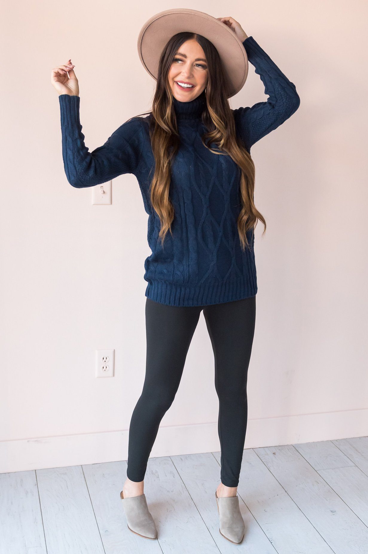 Spiced Smiles Modest Turtleneck Sweater Modest Dresses vendor-unknown 