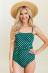 Chasing Waves Modest Polka Dot One Piece Modest Dresses vendor-unknown