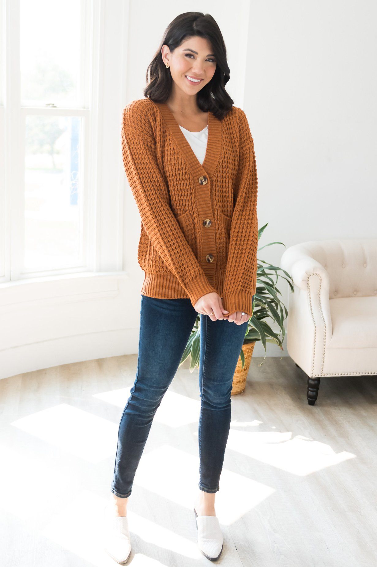 Autumn is Calling Button Up Cardigan Modest Dresses vendor-unknown 
