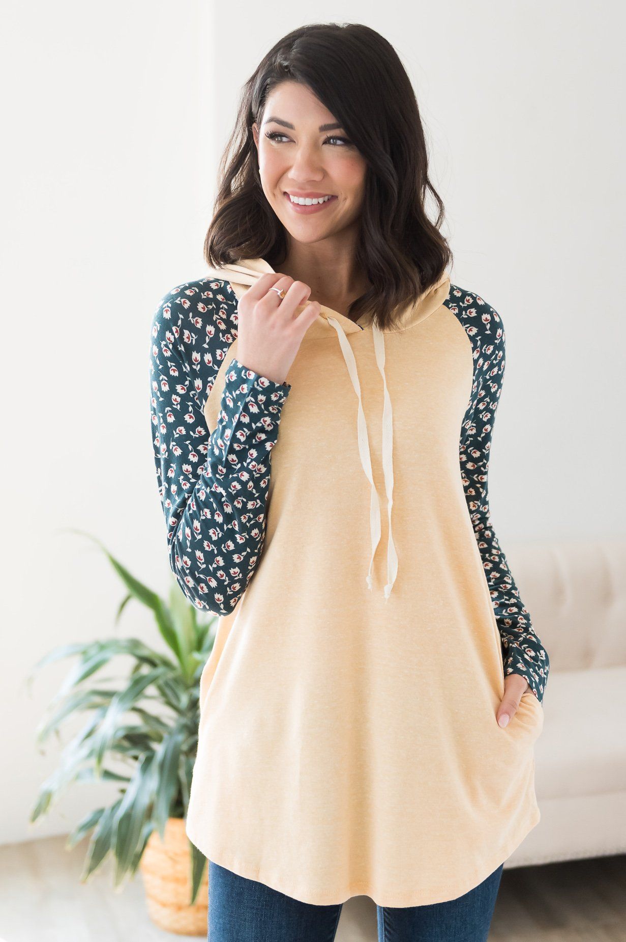 Fall Garden Modest Hoodie 0865 Modest Dresses vendor-unknown 