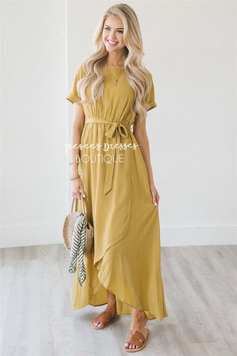 The Maleah Modest Dresses vendor-unknown Rustic Gold S 