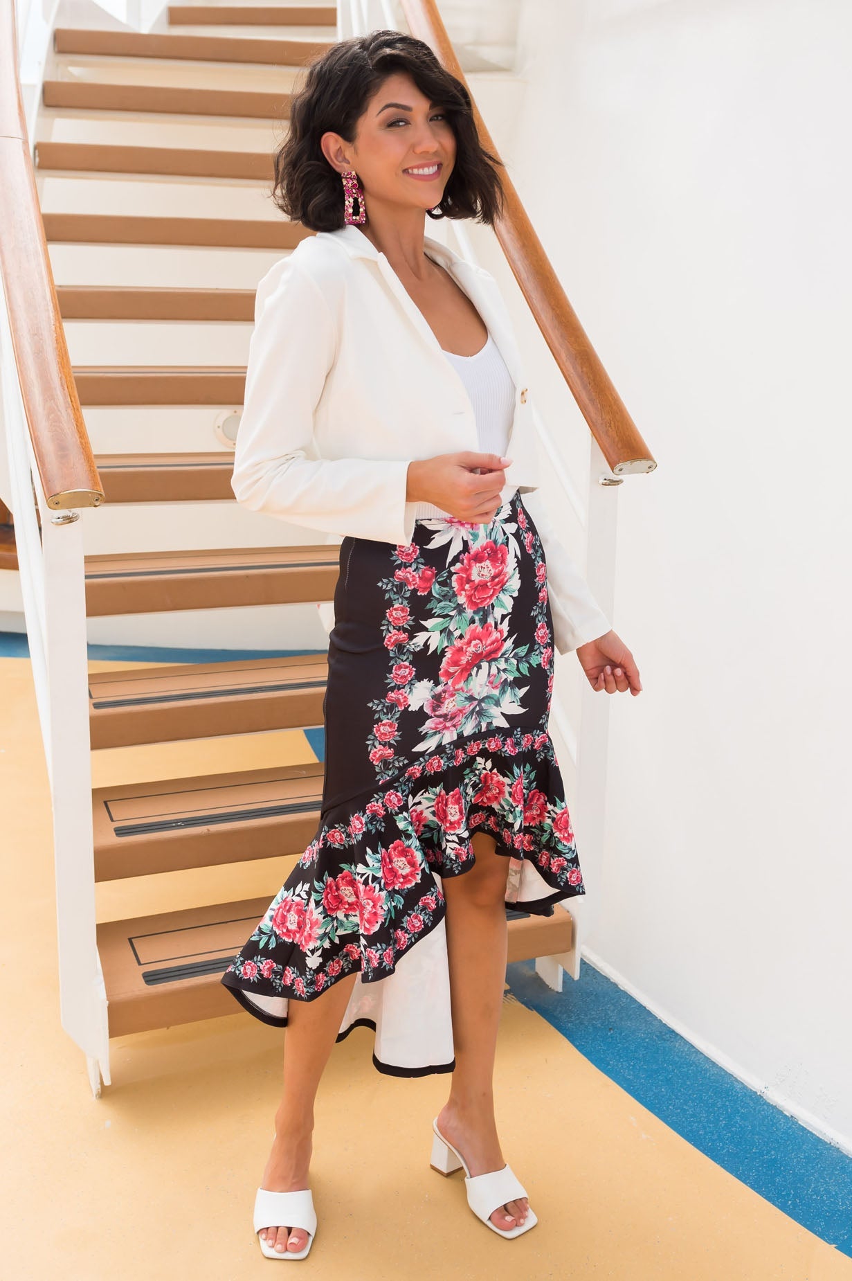 Being Swept Away Modest Ruffle Skirt Skirts vendor-unknown 