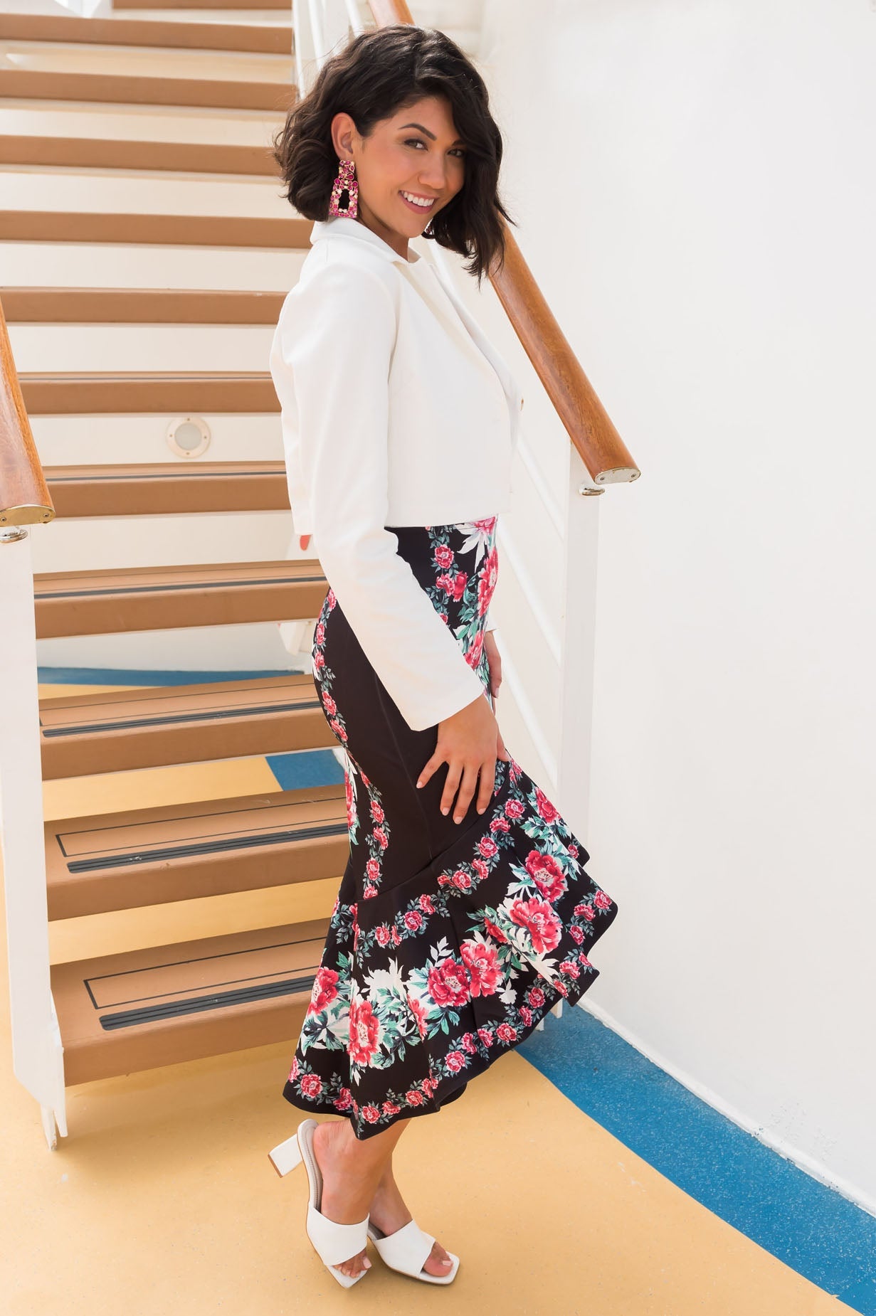 Being Swept Away Modest Ruffle Skirt Skirts vendor-unknown 