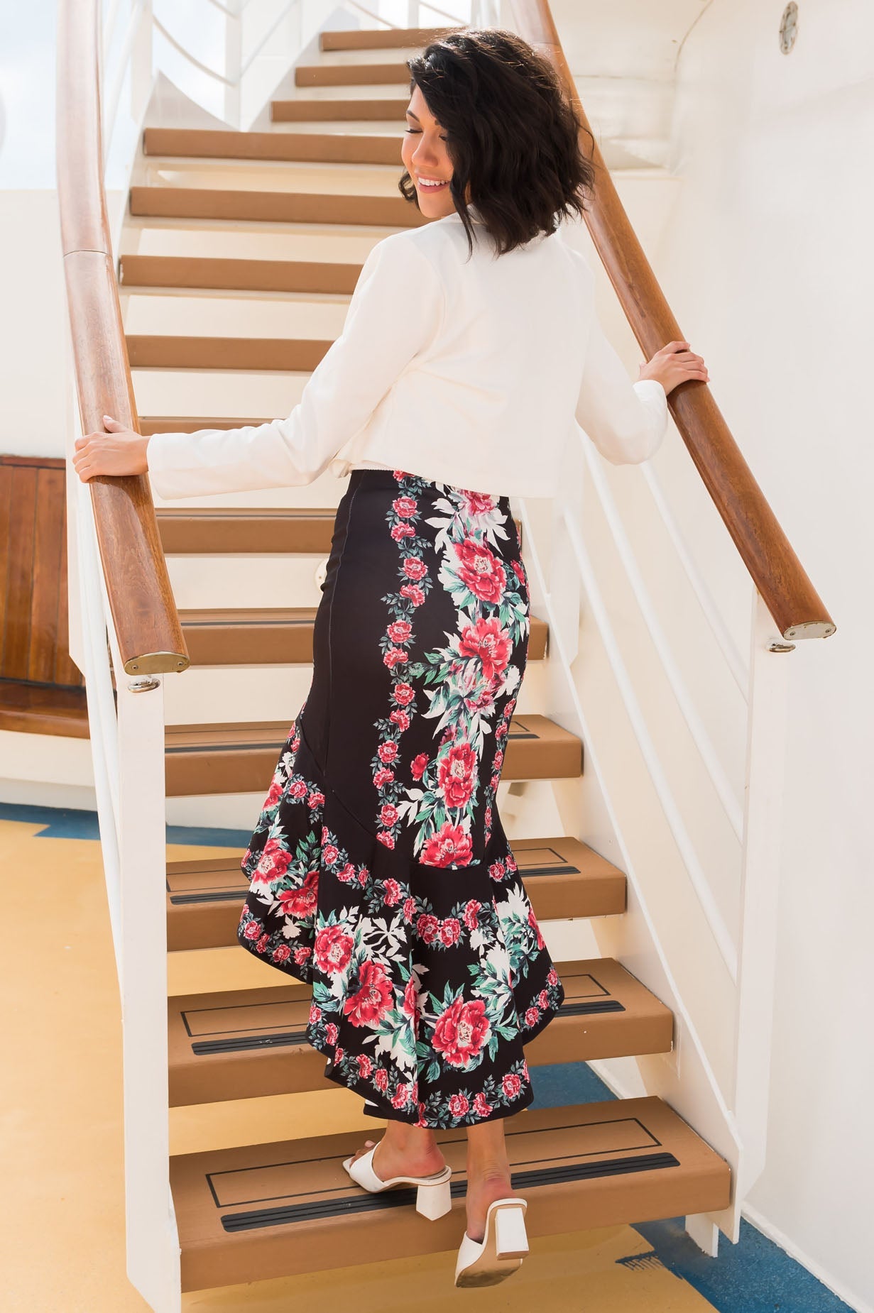 Being Swept Away Modest Ruffle Skirt Skirts vendor-unknown 