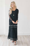 Day Dreamer Lace Full Length Dress Modest Dresses vendor-unknown Black XL