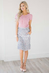 Dusty Lilac & Pink Pleated Hem Skirt Skirts vendor-unknown XS Dusty Lilac