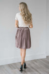 Pretty Dusty Mauve Lace Skirt Skirts vendor-unknown