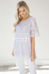Baby Doll Eyelet Embroidered Top Tops vendor-unknown S Lavender