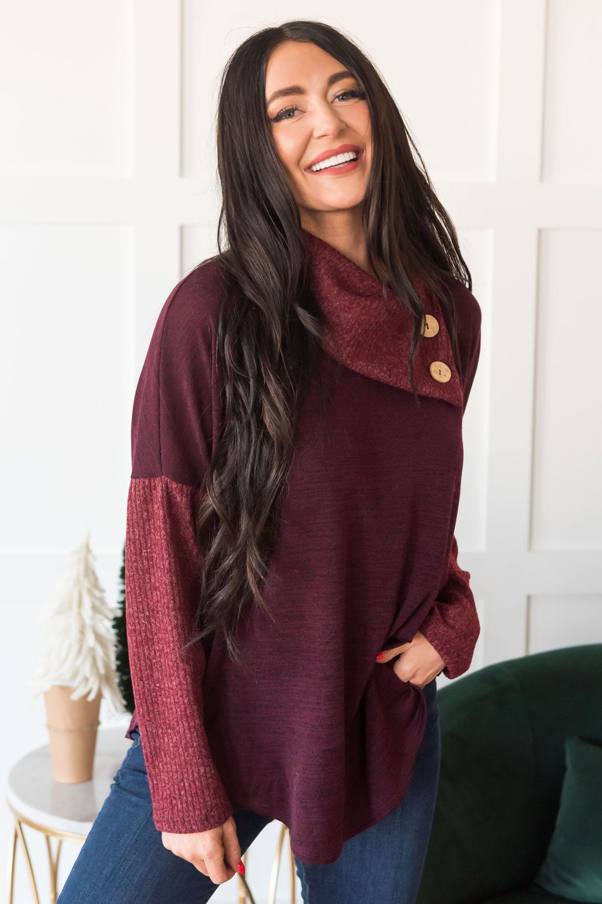 Wrap Me Up Modest Sweater Tops vendor-unknown 