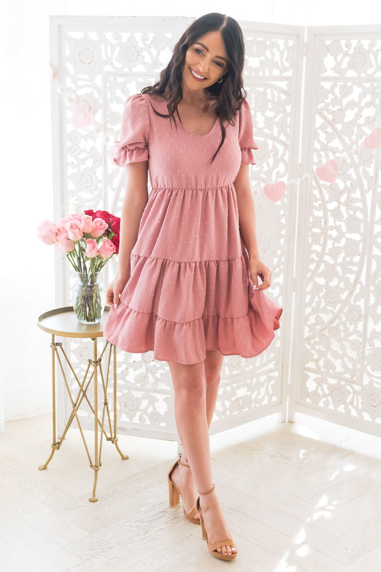 The Bayla Swiss Dot Modest Dresses vendor-unknown 