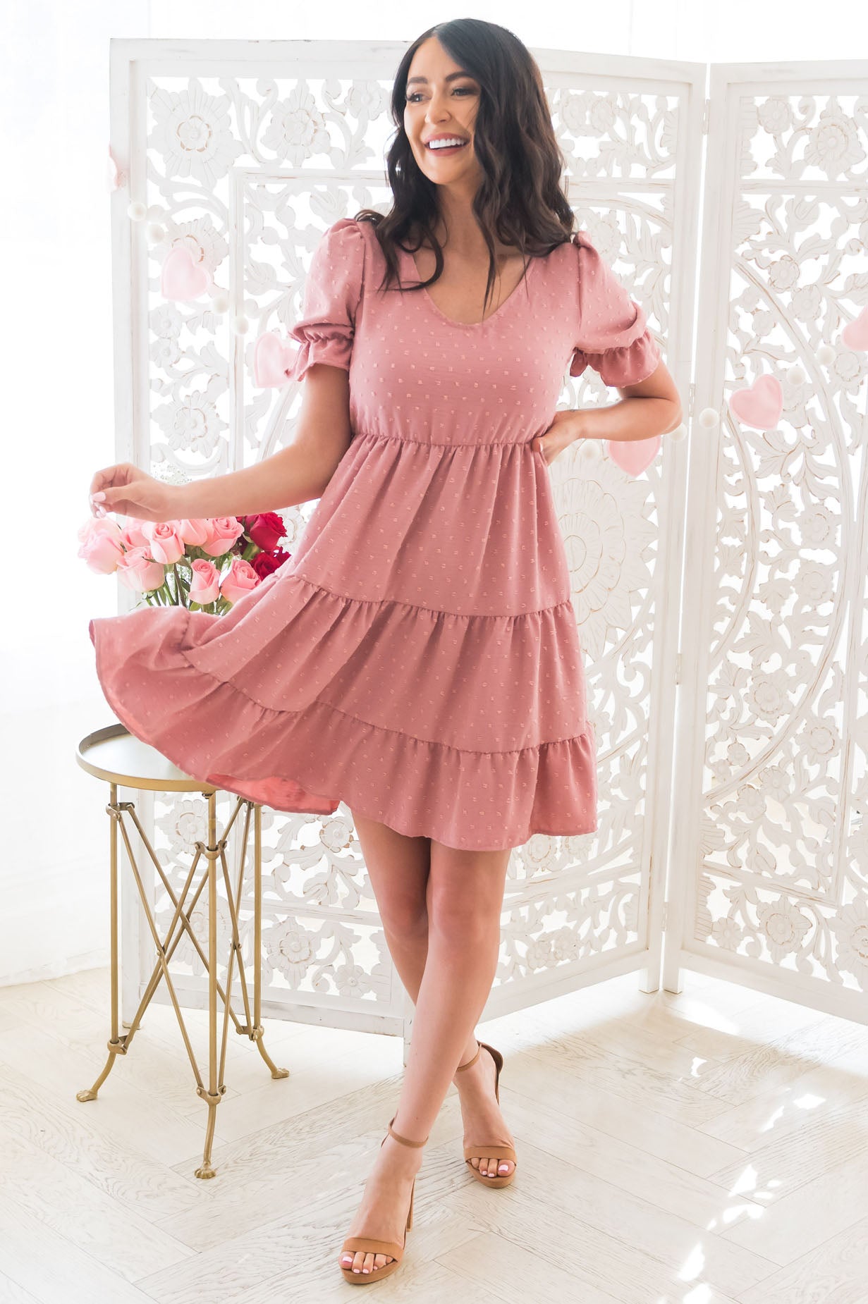 The Bayla Swiss Dot Modest Dresses vendor-unknown 