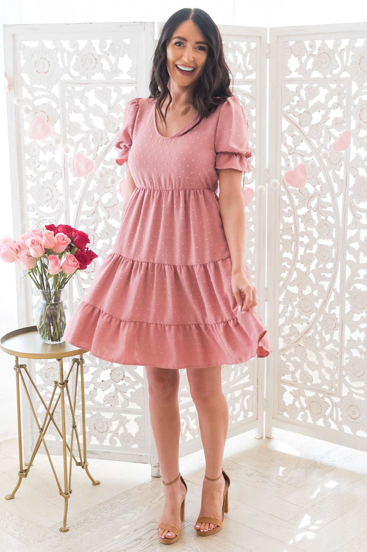 The Bayla Swiss Dot Modest Dresses vendor-unknown 