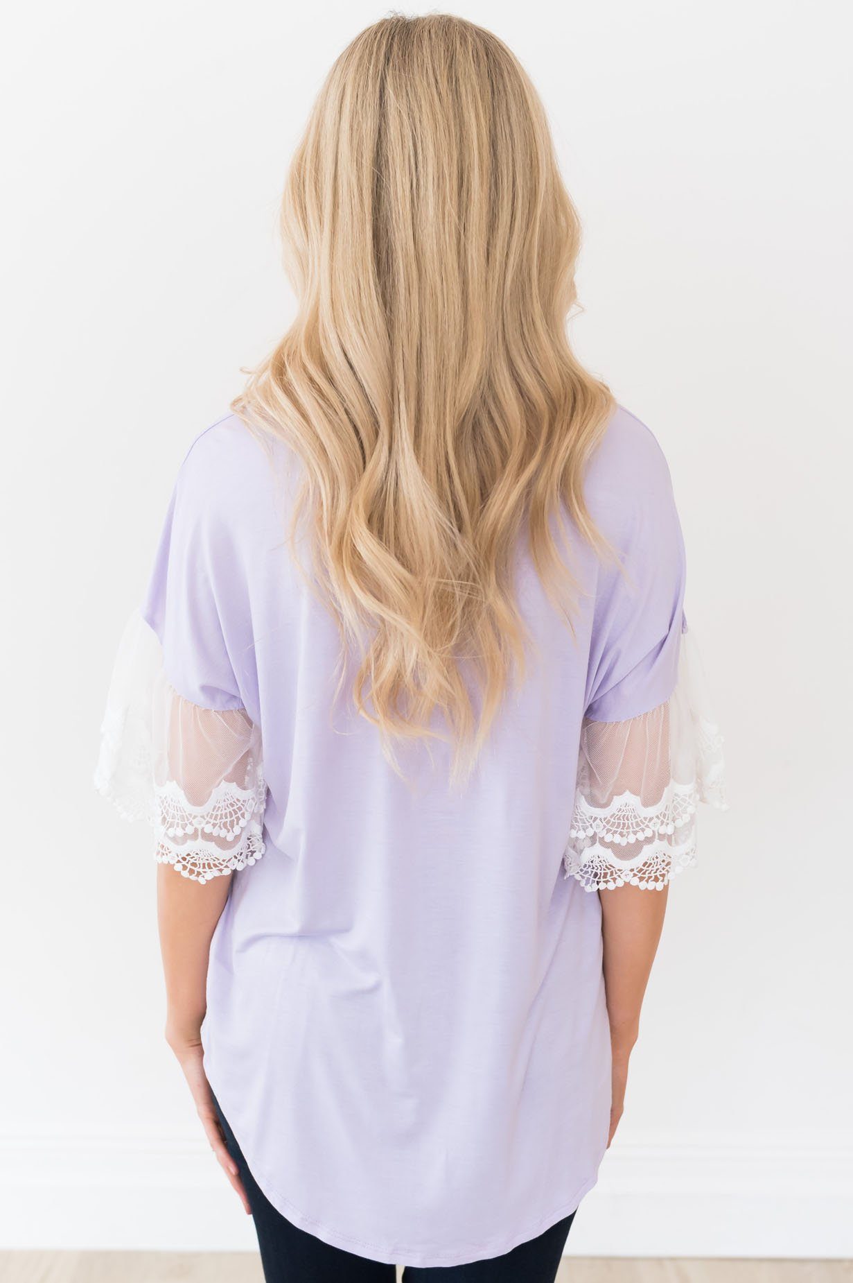 Designed Destiny Lace Modest Blouse Tops vendor-unknown 