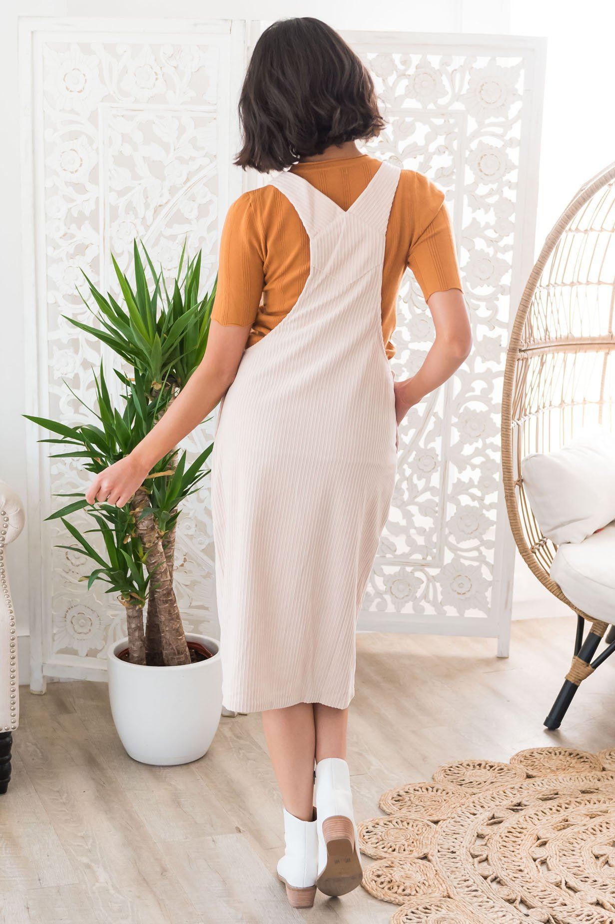 The Leana Modest Overall Dress Modest Dresses vendor-unknown 