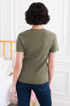 Elegant Afternoon Modest Ribbed Top Tops vendor-unknown