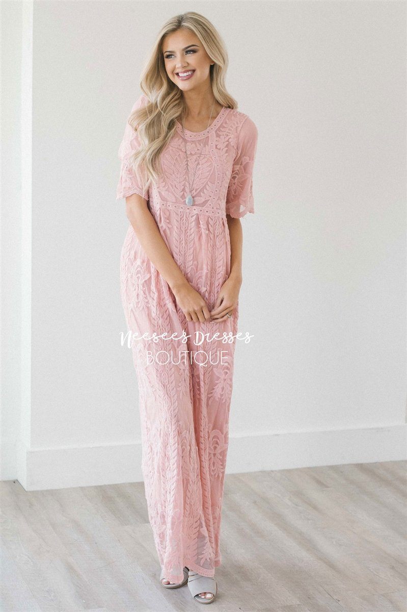 Day Dreamer Lace Full Length Dress Modest Dresses vendor-unknown 