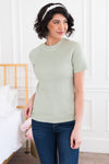 Elegant Afternoon Modest Ribbed Top Tops vendor-unknown