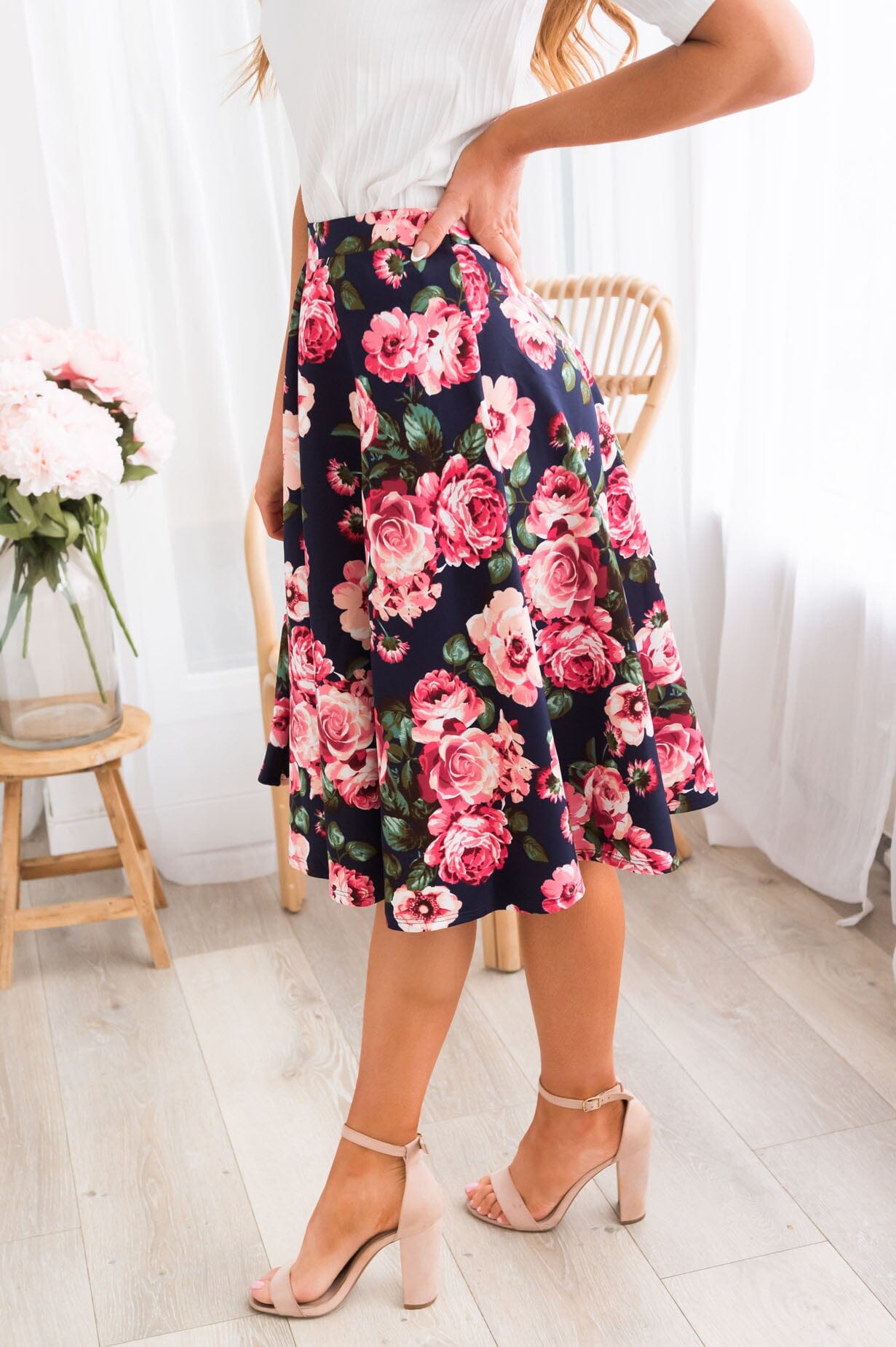 Flowers On My Mind Modest Circle Skirt Modest Dresses vendor-unknown 