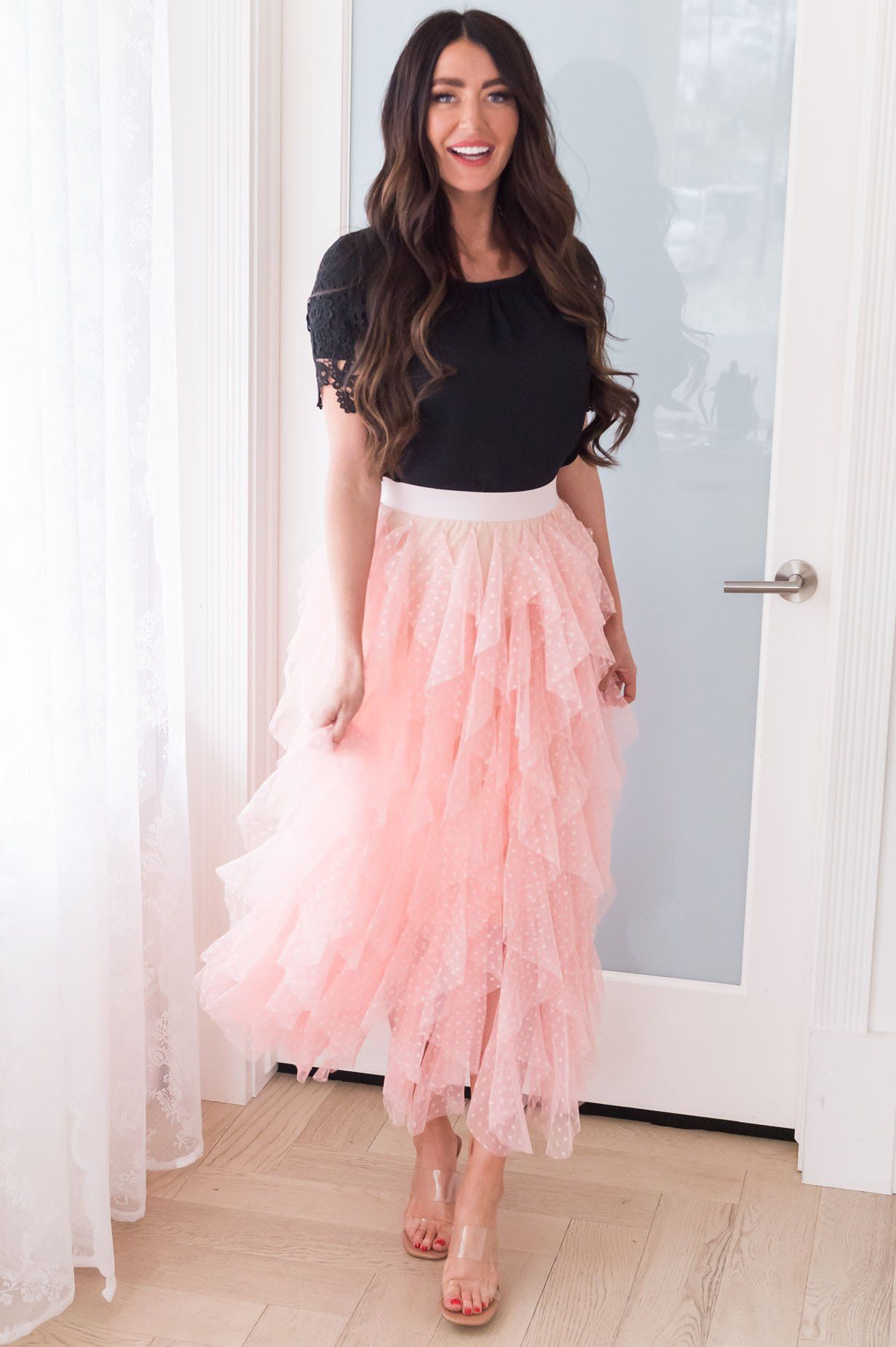 Polka Dot Party Tulle Skirt Skirts vendor-unknown 