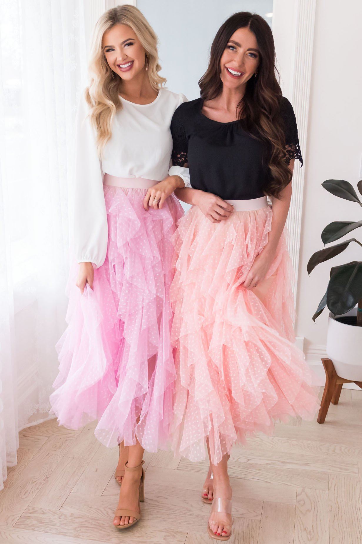 Polka Dot Party Tulle Skirt Skirts vendor-unknown 