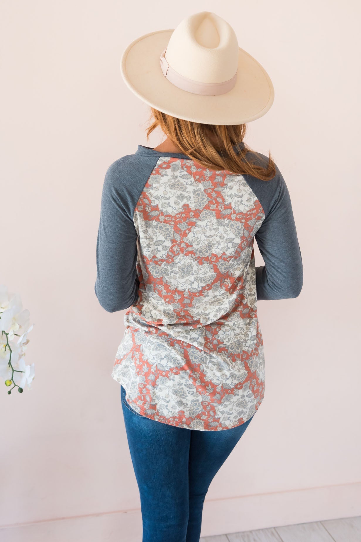 Perfection In Paisley Modest Baseball Tee NeeSee's Dresses 