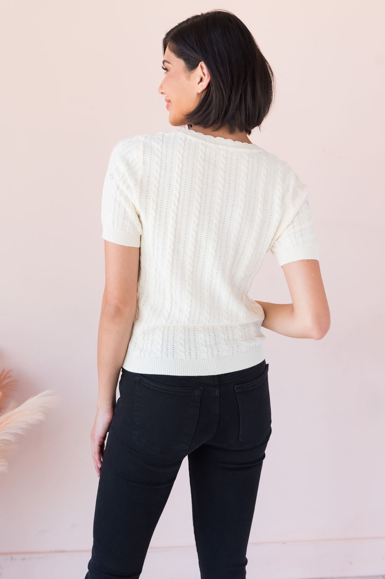 Loving Lavender Flowers Modest Sweater Tops vendor-unknown 