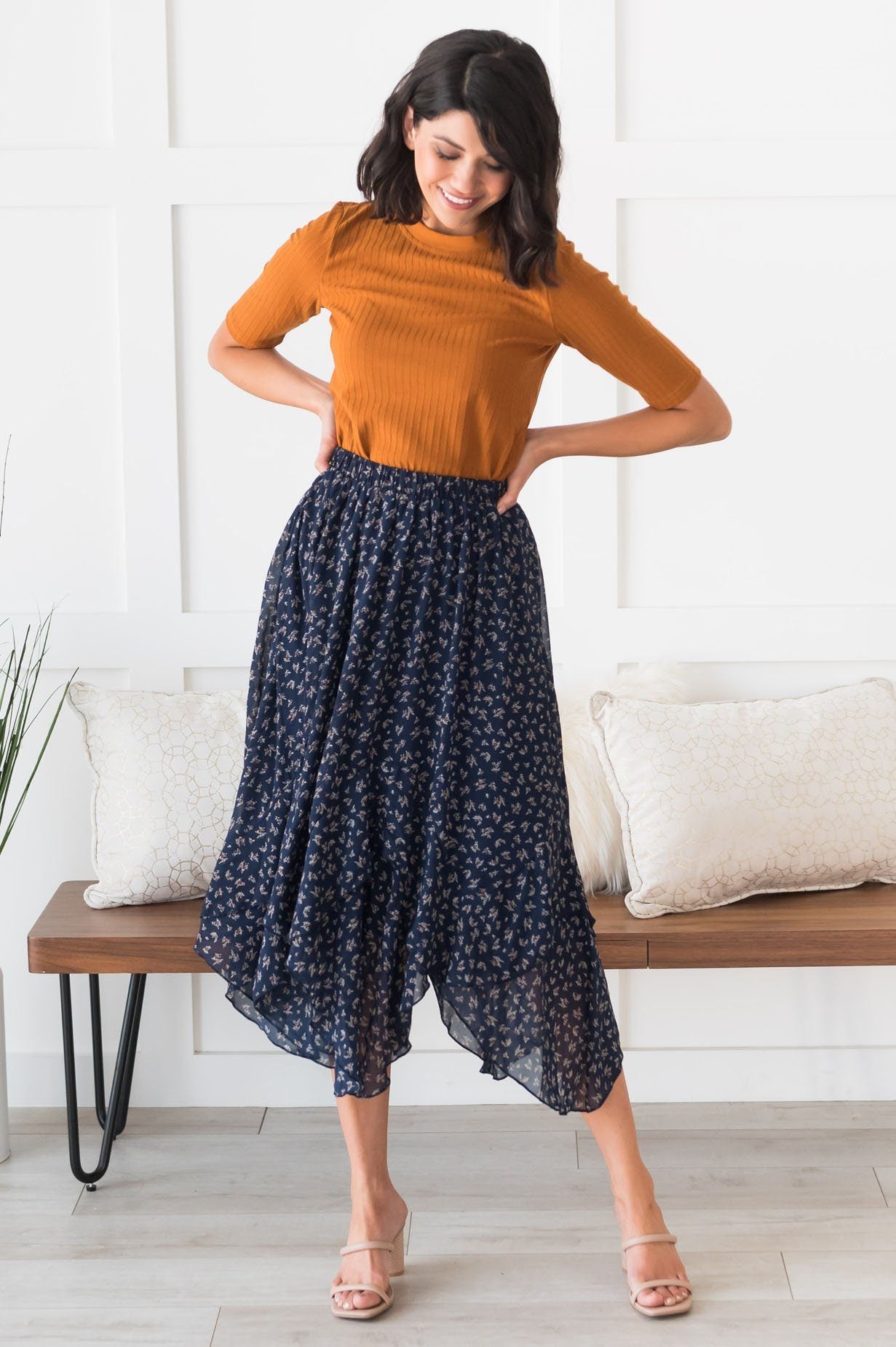 Falling For Basics Modest Blouse Modest Dresses vendor-unknown 