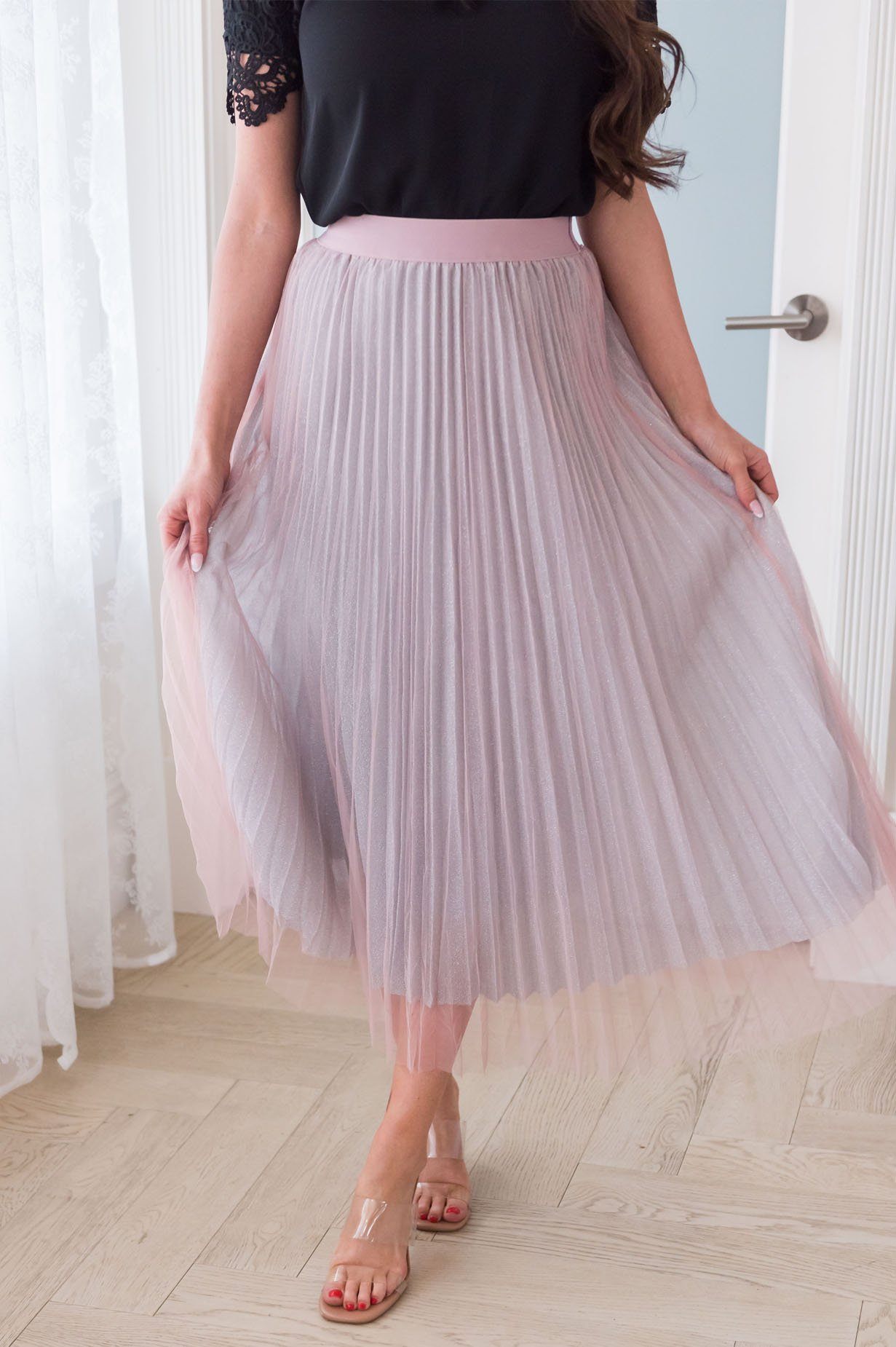 The Shine Bright Modest Tulle Skirt Skirts vendor-unknown 