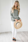 Striped Long Bell Sleeve Top Tops vendor-unknown