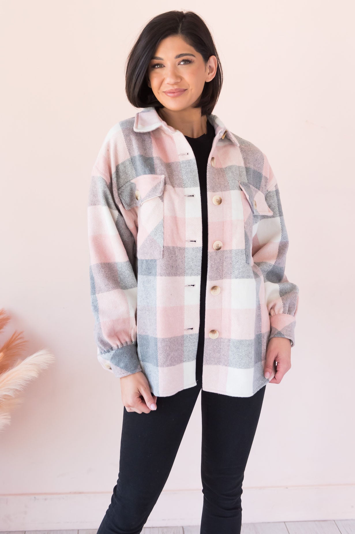 Crisp Autumn Afternoon Modest Shacket Modest Dresses vendor-unknown 