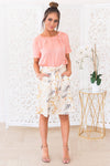 My Whole Heart Modest Floral Skirt Skirts vendor-unknown