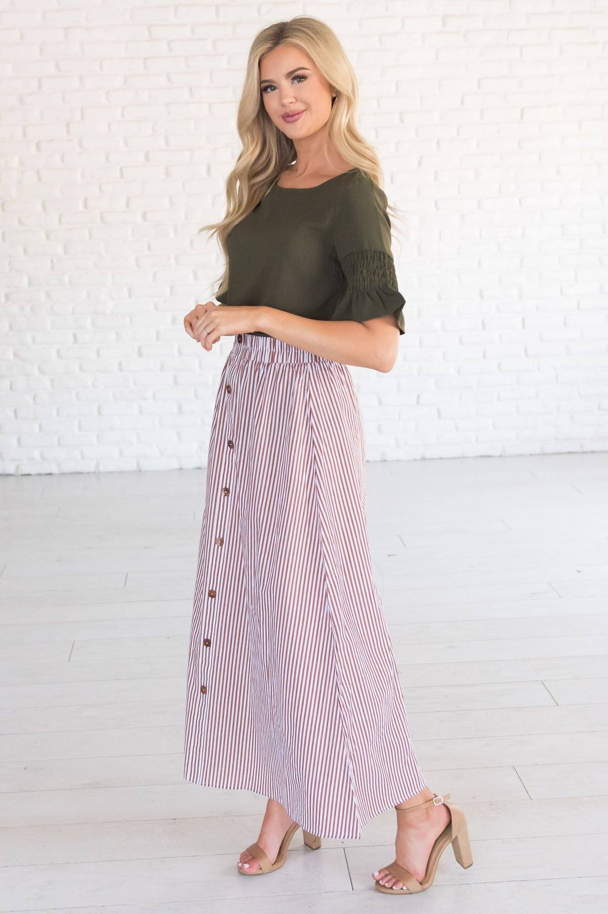 Fresh and Fun Aline Modest Maxi Skirt Skirts vendor-unknown 