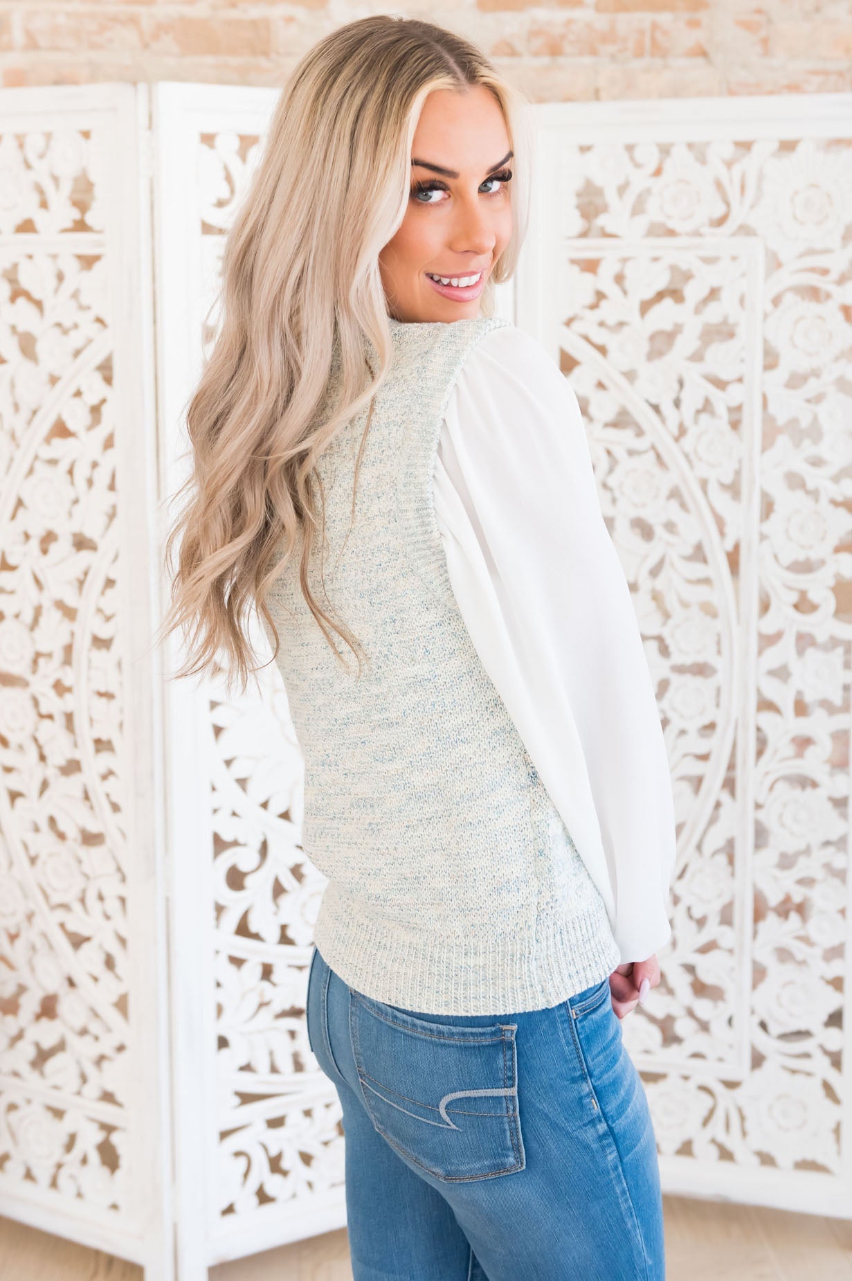 Always Time For Brunch Modest Sweater Vest Modest Dresses vendor-unknown 