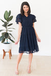 The Amy Swiss Dot Modest Dresses vendor-unknown