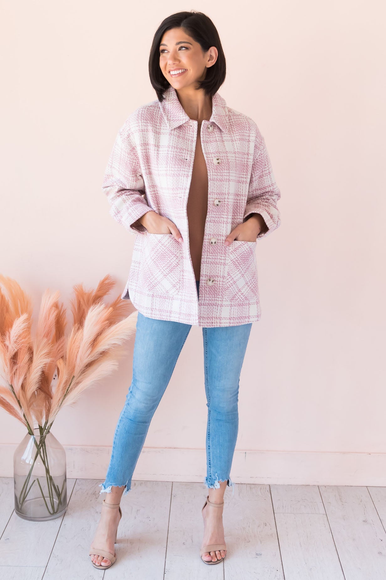 A Drizzly Day Modest Shacket Modest Dresses vendor-unknown 