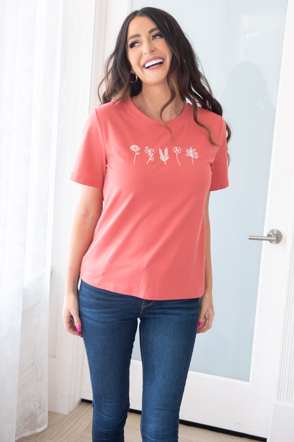 Love Of Flowers Modest Embroidered Top Modest Dresses vendor-unknown 