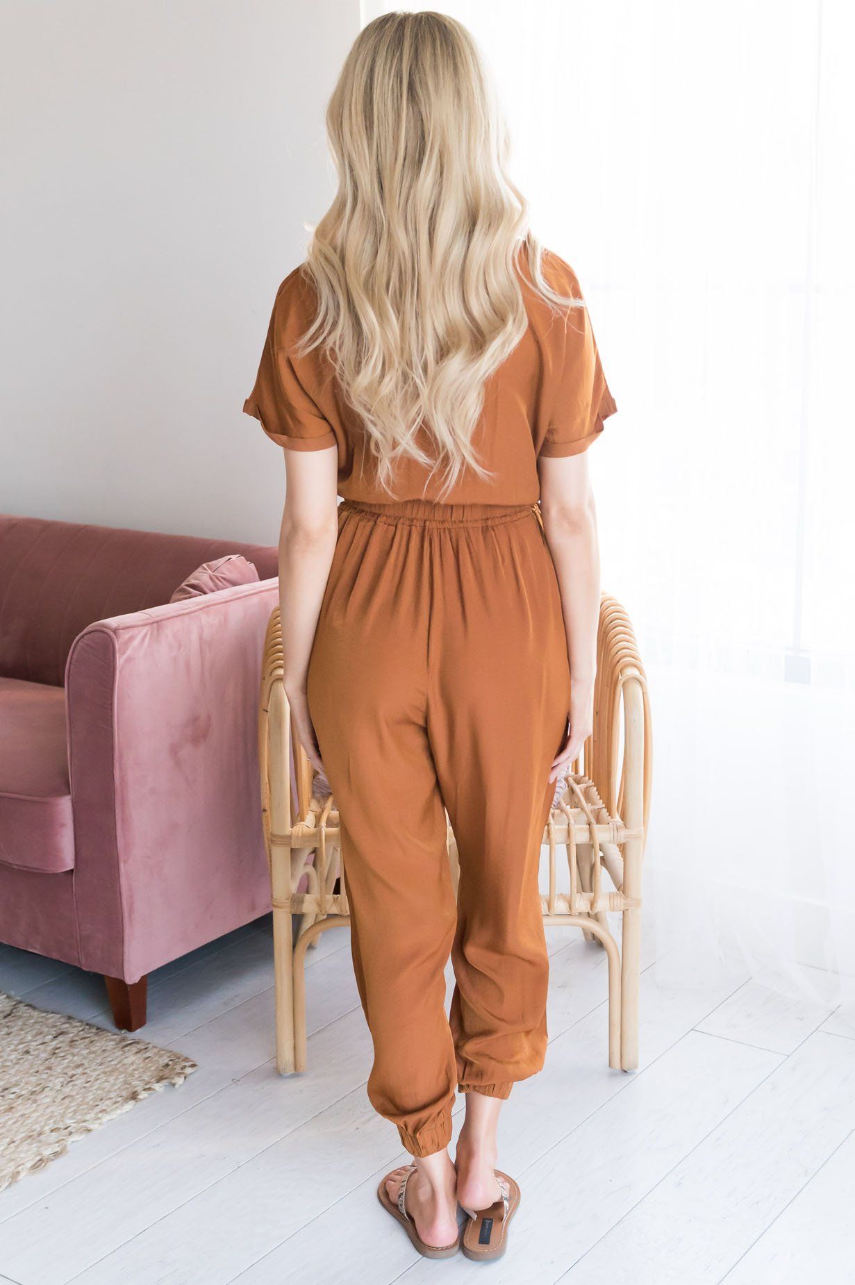 The Ginnie Satin Modest Jumpsuit Modest Dresses vendor-unknown 