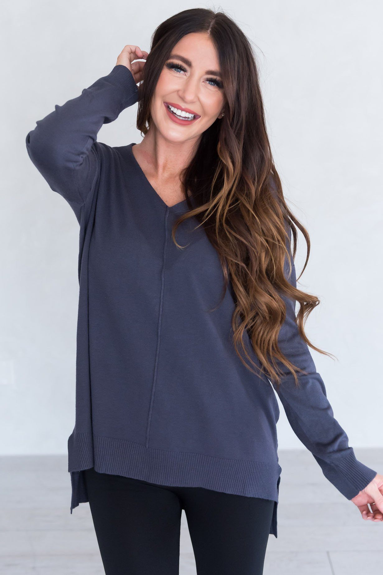 Harvest Season Modest Sweater Tops vendor-unknown 