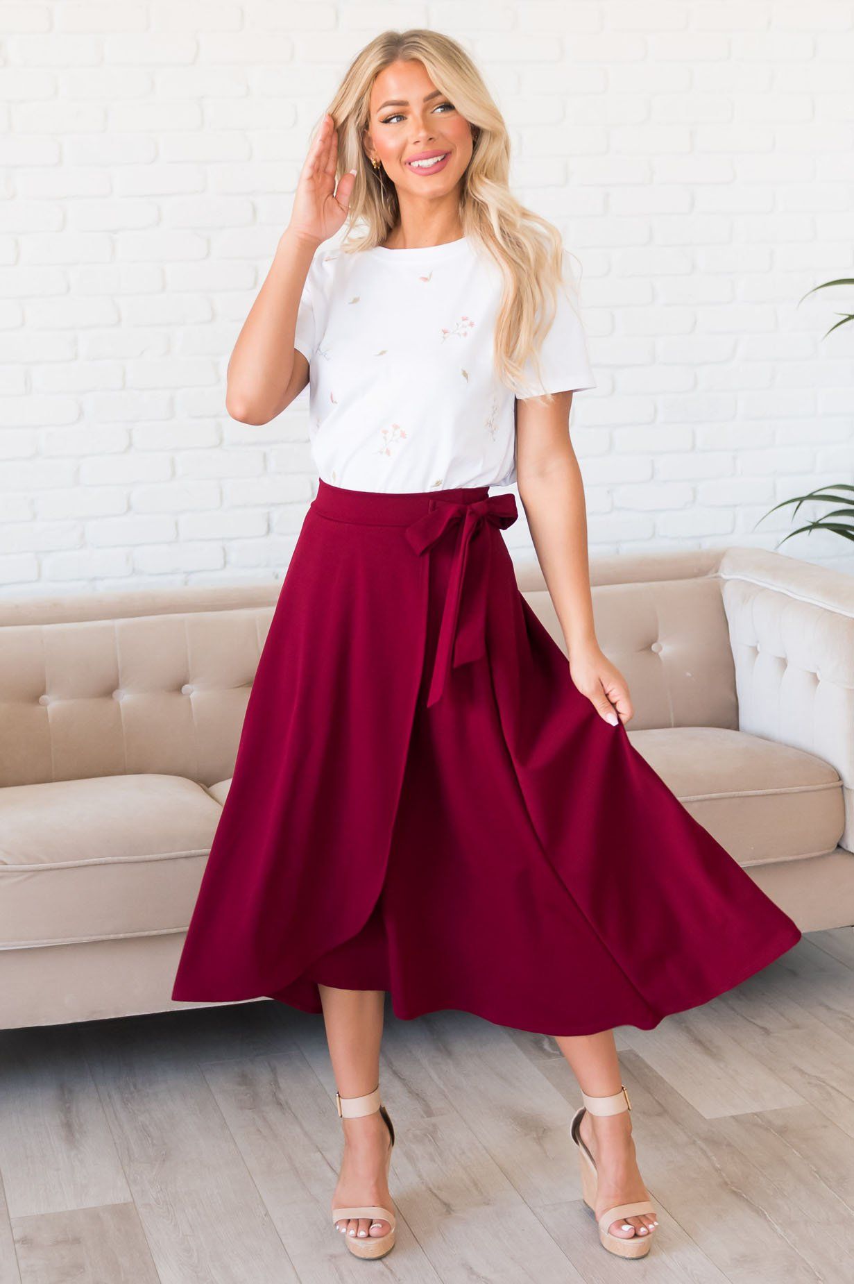 Stand By Our Love Modest Circle Skirt Modest Dresses vendor-unknown 