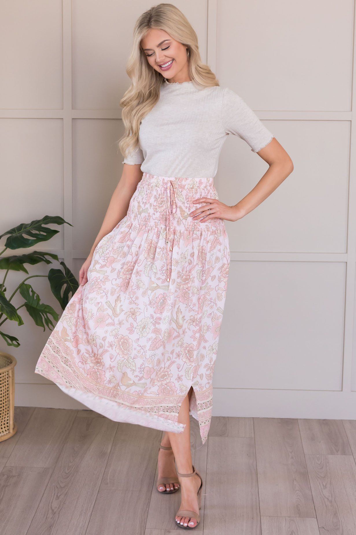 Twirl With Me Modest Bohemian Skirt Skirts vendor-unknown 