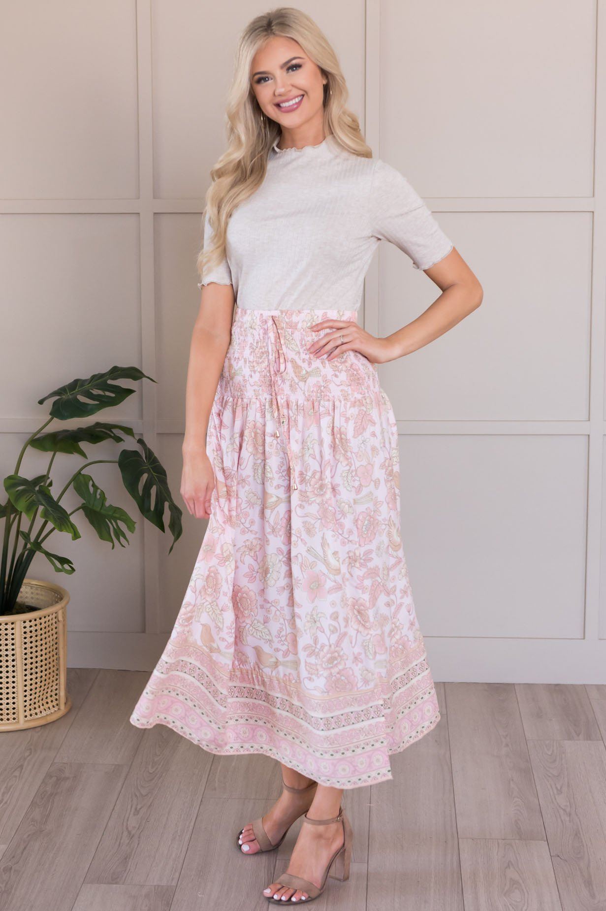 Twirl With Me Modest Bohemian Skirt Skirts vendor-unknown 