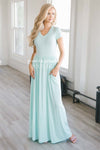 The Luella V Neck Maxi Dress Modest Dresses vendor-unknown S Mint 