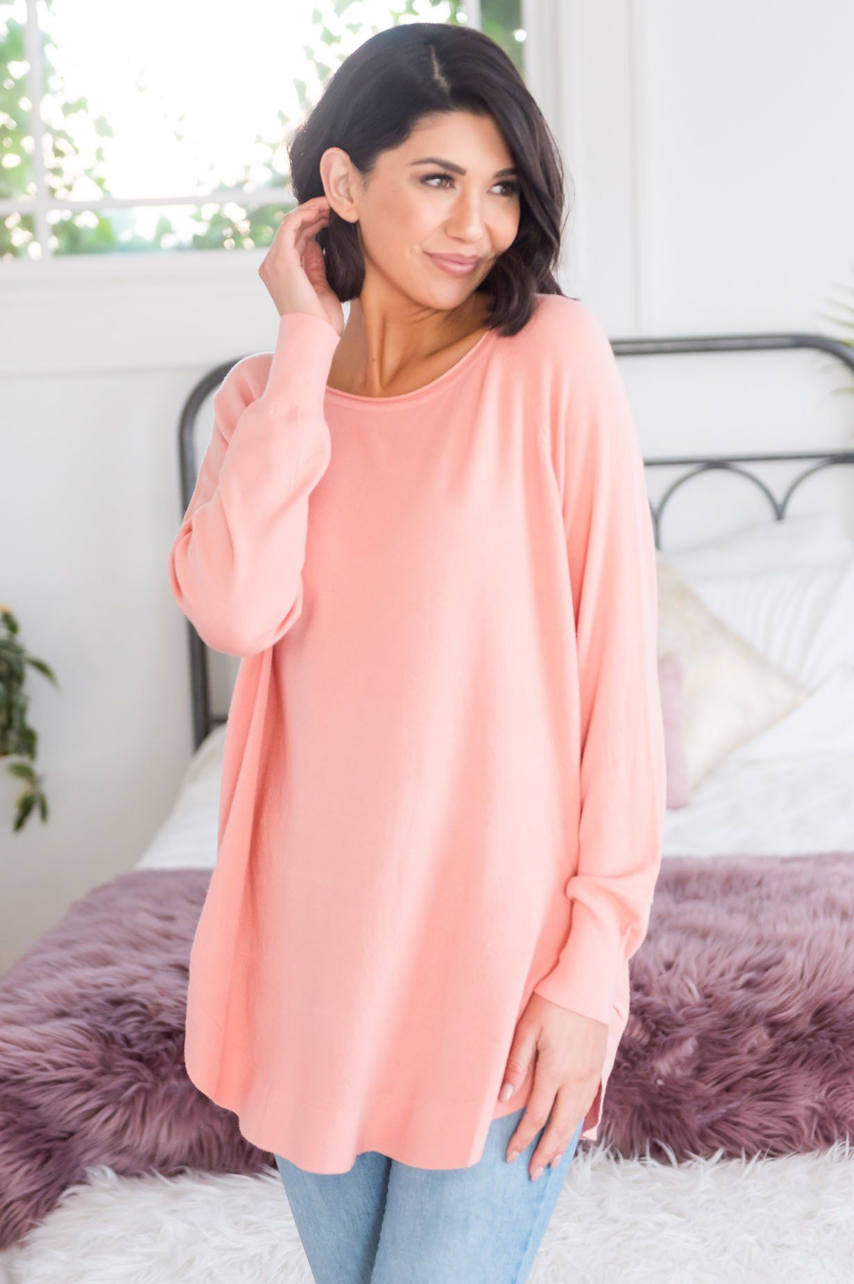 Chill Vibe Modest Sweater Tops vendor-unknown 