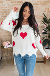 Hearts Galore Modest Fringe Sweater Modest Dresses vendor-unknown